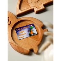 Подарочный набор посуды Adelica &laquo;С Новым годом&raquo;, менажницы деревянные: снеговик 25&times;14 см, ёлка 25&times;20,5 см, магнит, в подарочной коробке