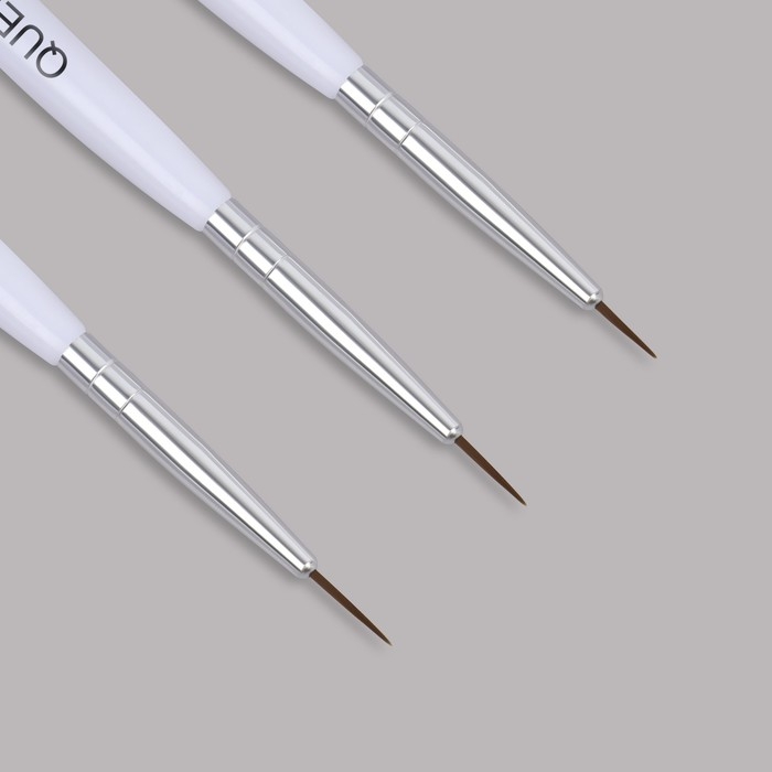 Набор для наращивания и дизайна ногтей: кисть - дотс 2 шт, кисть - пушер, 15 см, цвет белый