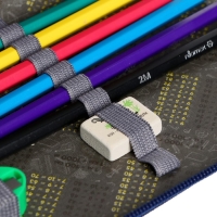 Пенал 2 секции, 125 х 205 мм, с наполнением 23 предмета, Calligrata "Драйв" ламинированный картон, 30П26/2/set