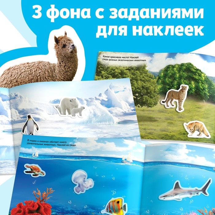 250 наклеек &laquo;Животные со всего света&raquo;, 8 стр.