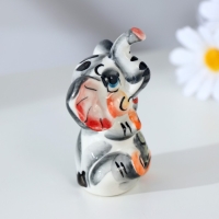 Сувенир &laquo;Слон Ксюша&raquo;, фарфор, гжель, цветной