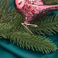 Украшение ёлочное "Сказочная птица" (набор 3 шт) на зажимах, 10,5х7 см, микс