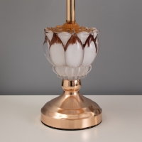 Лампа настольная "Инез" 1х40Вт Е27 1х4Вт LED золото/бежевый 25х25х45см