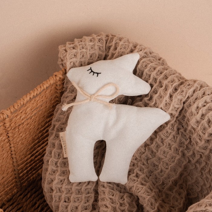 Мягкая игрушка &laquo;Оленёнок&raquo;, 15 см, цвет белый, с бантиком