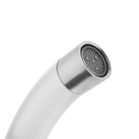 Смеситель для кухни Accoona A48107G, однорычажный, с гайкой, нерж.сталь, белый/хром Смеситель для кухни Accoona A48107G, однорычажный, с гайкой, нерж.сталь, белый/хром