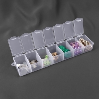 Контейнер для хранения мелочей, 19 × 4,5 × 3 см, с наклейками, цвет прозрачный Контейнер для хранения мелочей, 19 × 4,5 × 3 см, с наклейками, цвет прозрачный