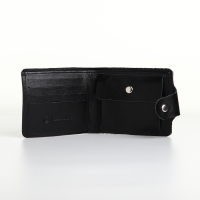 Портмоне мужское на кнопке, TEXTURA, отдел для карт, монет, цвет чёрный Портмоне мужское на кнопке, TEXTURA, отдел для карт, монет, цвет чёрный