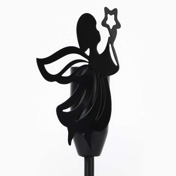 Подсвечник новогодний  &laquo;Новый год: Ангел&raquo;, черный, 7,4 х 15,3 см, диам. под свечу 2,2 см