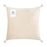 Наволочка декоративная с кисточками Этель цвет молочный, 45х45 см, полиэстер, велюр Наволочка декоративная с кисточками Этель цвет молочный, 45х45 см, полиэстер, велюр