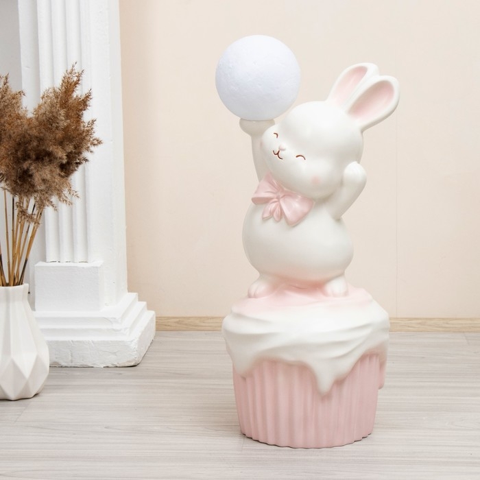 Торшер "Зайка" LED USB розовый 30х30х69см