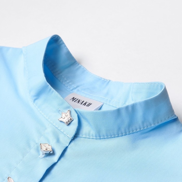 Платье для девочки MINAKU: Cotton collection цвет голубой, р-р 122 Платье для девочки MINAKU: Cotton collection цвет голубой, р-р 122