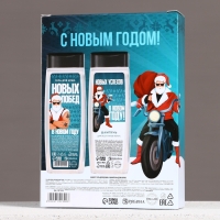 Подарочный набор косметики &laquo;Новых побед в Новом Году!&raquo;, гель для душа и шампунь для волос, 2 х 250 мл, ЧИСТОЕ СЧАСТЬЕ