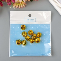 Набор декора для творчества "Колокольчики золотые" d=1,3 см набор 10 шт Набор декора для творчества "Колокольчики золотые" d=1,3 см набор 10 шт