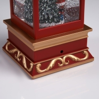 Светодиодная фигура &laquo;Фонарь с Дедом Морозом&raquo; 10.5 &times; 26 &times; 10.5 см, пластик, батарейки ААх3 (не в комплекте), USB, свечение тёплое белое