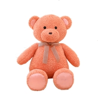 Мягкая игрушка "Медведь" с бантиком, 90 см, цвет розовый