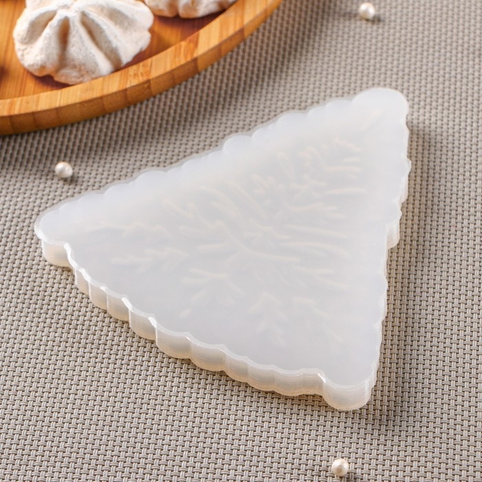 Силиконовый молд «Узорная ёлка», 12,5×12 см, цвет прозрачный Силиконовый молд «Узорная ёлка», 12,5×12 см, цвет прозрачный