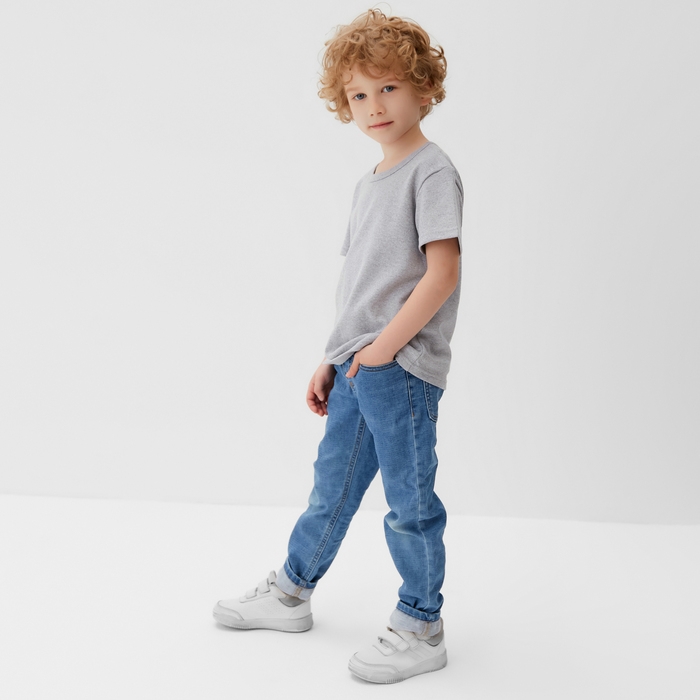 Футболка детская KAFTAN "Basic line", р.28 (86-92 см), серый