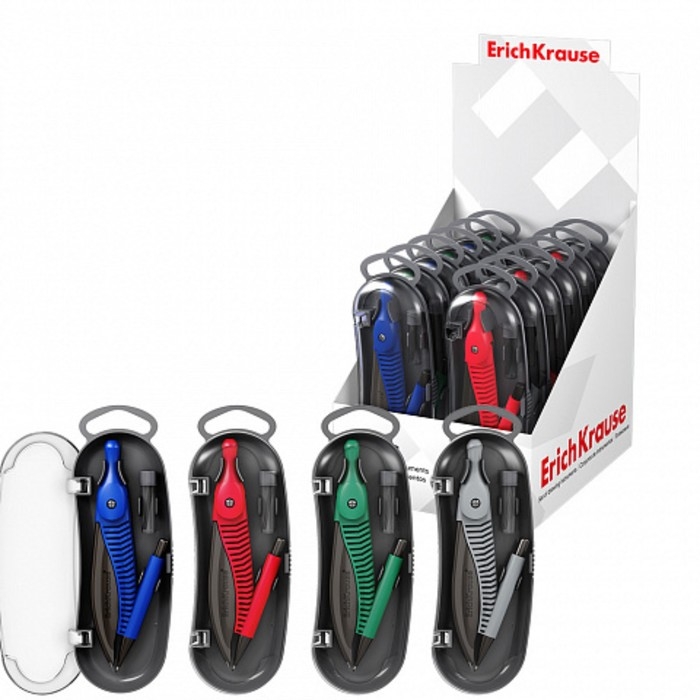 Готовальня ErichKrause Готовальня ErichKrause "Classic", 2 предмета, пенал, микс