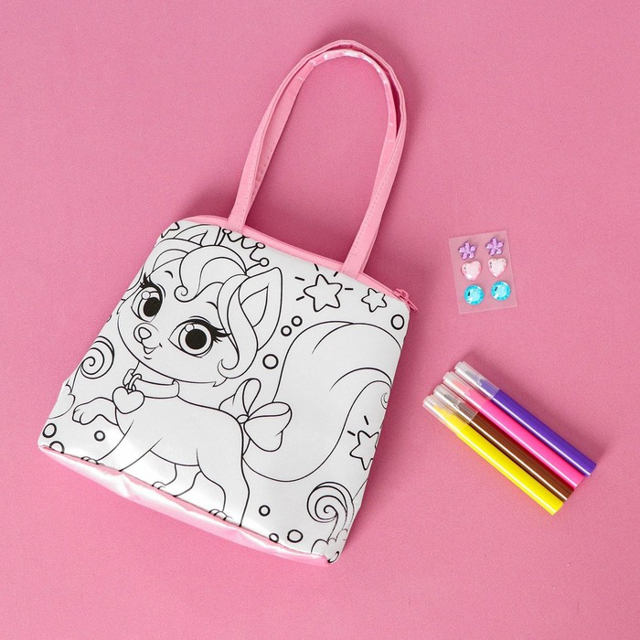 Набор для творчества Сумка-раскраска с фломастерами &laquo;Милые питомцы&raquo;