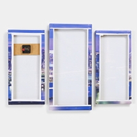 Часы настенные, модульные, серия: Город, "Светящийся мост", 60х80 см Часы настенные, модульные, серия: Город, "Светящийся мост", 60х80 см