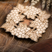 Подставка под горячее «Виноград», D=11 см, можжевельник Подставка под горячее «Виноград», D=11 см, можжевельник