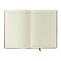 Ежедневник недатированный А5, 120 листов в клетку, с хлястиком обложка кожзам, МИКС