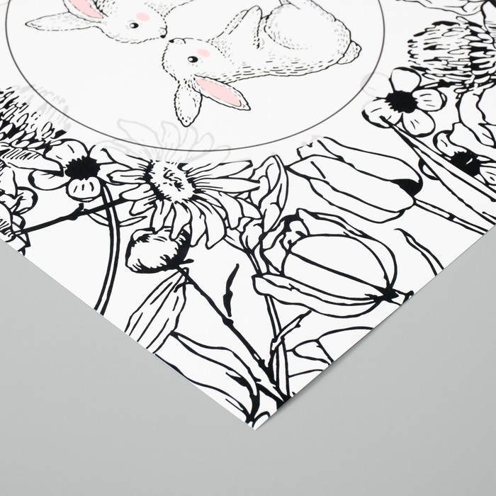 Бумага для скрапбукинга "Милые зайчики" плотность 180 гр набор 5 шт 30,5х32 см