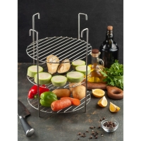 Решетка 3-х ярусная на крестовину тандыра, d-25 см, h-33 см, расстояние между ярусами 10 см Решетка 3-х ярусная на крестовину тандыра, d-25 см, h-33 см, расстояние между ярусами 10 см