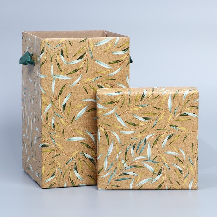 Коробка складная &laquo;Веточки&raquo;, 14 х 23 см