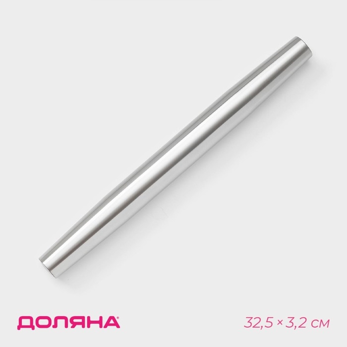 Скалка из нержавеющей стали Доляна «Бруни», 32,5×3,2 см, цвет серебристый Скалка из нержавеющей стали Доляна «Бруни», 32,5×3,2 см, цвет серебристый