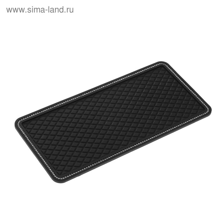 Коврик противоскользящий, стразы, 30×14 см, черный Коврик противоскользящий, стразы, 30×14 см, черный