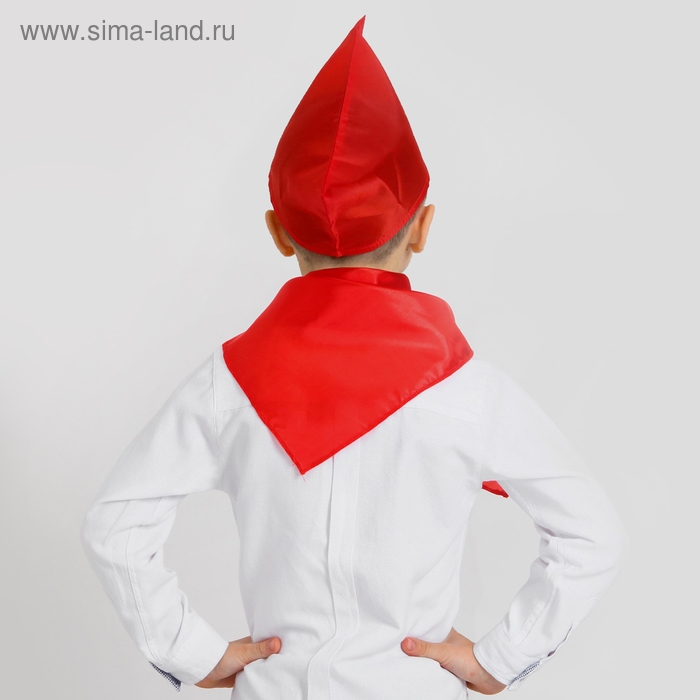 Набор пионера: галстук, пилотка, цвет красный Набор пионера: галстук, пилотка, цвет красный