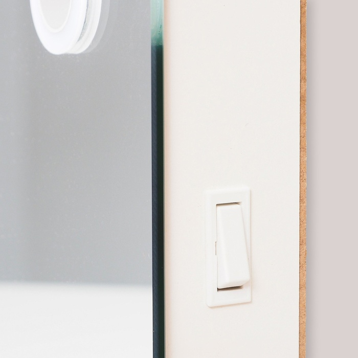 Зеркало, гримёрное, настенное, 12 лампочек, 60×80 см Зеркало, гримёрное, настенное, 12 лампочек, 60×80 см