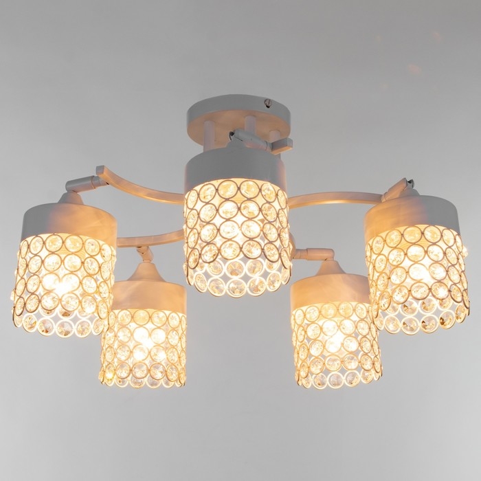 Люстра ГАЛЛОП "Лика" 5х60Вт Е27 белый