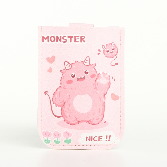 Картхолдер на кнопке, цвет розовый