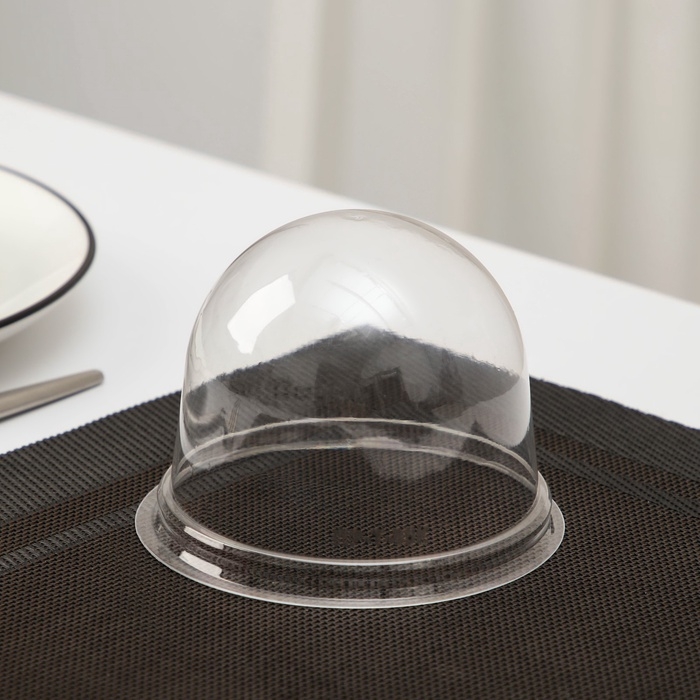 Крышка пластиковая одноразовая к контейнеру ПР-Т-85К, d=11&times;8,2 см, внешний 8,2&times;11 см, внутренний 8&times;9 см, 10 шт/уп