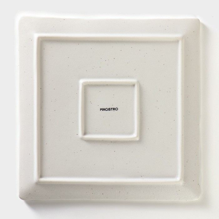Блюдо фарфоровое для подачи Magistro Slate, 21&times;1,6 см, цвет белый
