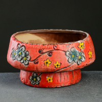 Горшок "Ветви" красный, 13,5*13,5*5,5 см Горшок "Ветви" красный, 13,5*13,5*5,5 см