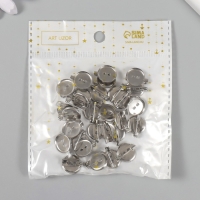 Основа для творчества металл "Значок с булавкой" набор 30 шт 1х1х0,6 см Основа для творчества металл "Значок с булавкой" набор 30 шт 1х1х0,6 см