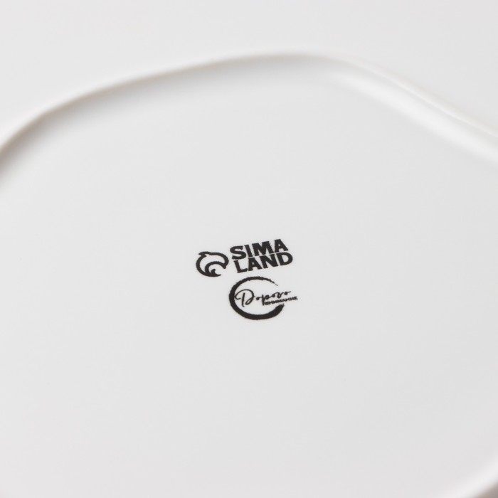 Тарелка керамическая &laquo;Белый мрамор&raquo;, 27 см, цвет белый