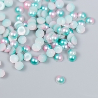 Декор "Полубусины и стразы. Градиент бело-голубой" d=4 мм 10г 200 шт 5х2,5 см МИКС Декор "Полубусины и стразы. Градиент бело-голубой" d=4 мм 10г 200 шт 5х2,5 см МИКС