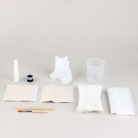 Фигурка гипсовая под раскраску своими руками «Полигональный гипсовый мишка», 7 х 6 см, набор для создания Фигурка гипсовая под раскраску своими руками «Полигональный гипсовый мишка», 7 х 6 см, набор для создания