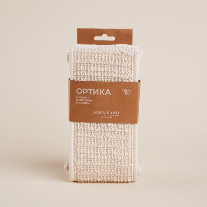 Мочалка - лента массажная SL Home &laquo;Ортика&raquo;, крапива, 60&times;10 см, цвет бежевый