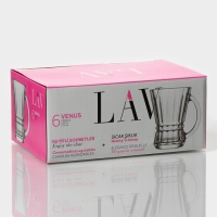 Набор стеклянных кружек Lav &laquo;Венера&raquo;, 150 мл, 8,7&times;7,1&times;9,5 см, 6 шт