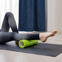 Ролик массажный Sangh, 30х10 см, цвет зелёный Ролик массажный Sangh, 30х10 см, цвет зелёный