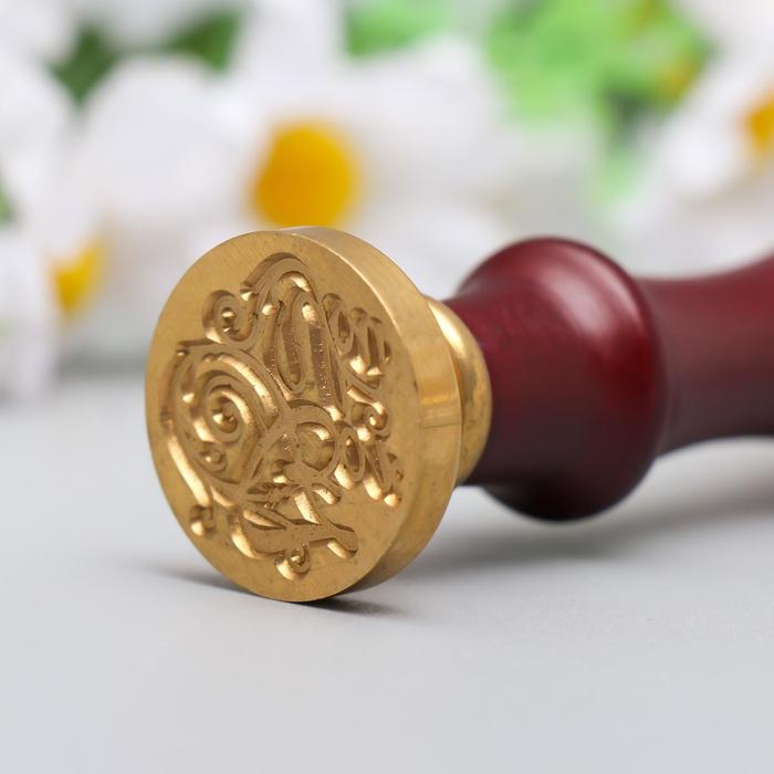 Печать для сургуча с деревянной ручкой Печать для сургуча с деревянной ручкой "For you" 9х2,5х2,5 см