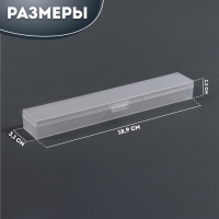 Органайзер для хранения, с крышкой, 3,1 &times; 18,9 &times; 2,2 см, цвет прозрачный