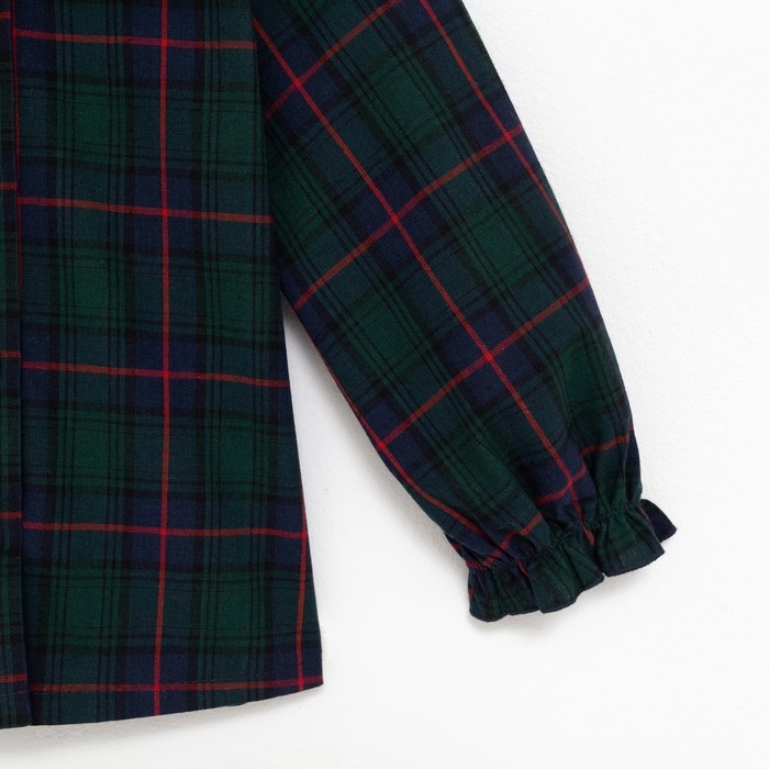 Рубашка для девочки KAFTAN Рубашка для девочки KAFTAN "Клетка", р. 32 (110-116 см)