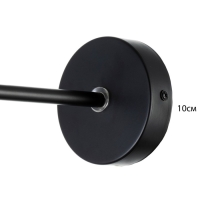 Бра "Капля" Е27 40Вт черный 10х10х35-135см Бра "Капля" Е27 40Вт черный 10х10х35-135см