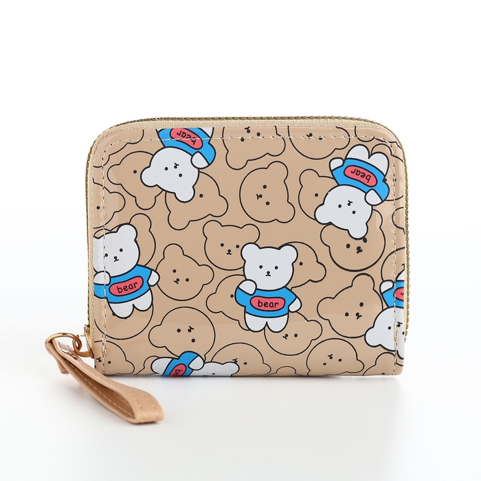 Кошелёк детский на молнии, цвет бежевый Кошелёк детский на молнии, цвет бежевый